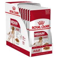 Royal Canin Medium Adult pouch [ยกกล่อง 10 ซอง] อาหารเปียกสุนัข ขนาดกลาง อายุ 12 เดือน - 10 ปี กล่อง 140 กรัม