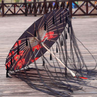 Silk Cloth Lace Umbrella Women Costume Photography Props Tasseled Umbrella Yarned Chinese Classical Oil-paper Umbrella Parasol