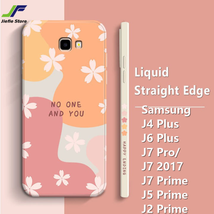 jiefie-ดอกไม้โทรศัพท์กรณีสำหรับ-samsung-galaxy-j4-plus-j6-plus-j7-prime-j2-prime-s21-ultra-s22-ultra-s23-ultra-แฟชั่นที่มีสีสันจับคู่นุ่ม-tpu-ตรงขอบ