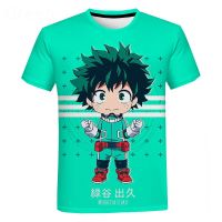 2023 Anime My Hero Academia Deku 3D Printing T-shirt Harajuku Streetwear Short Sleeve Men Women Fashion Casual T shirt