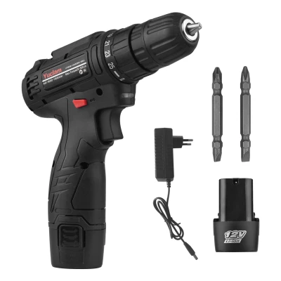 Smart Sensor ไขควงไร้สายสำหรับงานยูเมม,ไขควงไฟฟ้า12V สว่านไฟฟ้าแบบชาร์จได้สองสปีดพร้อมไฟ LED 25 + แรงบิด3/8นิ้วหัวจับไฟฟ้า50Nm สำหรับประกอบเฟอร์นิเจอร์บ้านโครงการ DIY