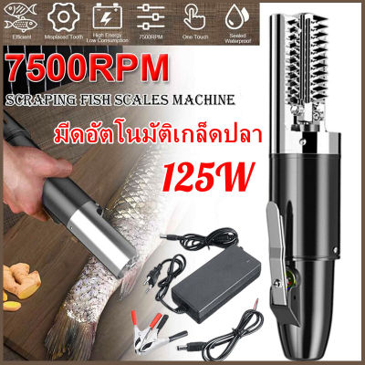 ที่ขูดเกล็ดปลา ที่ขอดเกล็ดปลา 220V/125W ร้สายตัวขูดปลาสำหรับตลาดผักร้านอาหารบ้านหนาใบมีดเหล็กห้องครัวอุปกรณ์ทำอาหาร COD