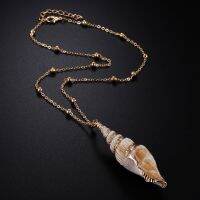 โบฮีเมีย Conch จี้ Collier สร้อยคอผู้หญิงสร้อยคอธรรมชาติฤดูร้อน Sea Beach ของขวัญสร้อยคอ Cowrie เครื่องประดับ