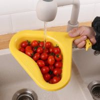 【CC】♟  Sink Side Drain Basket Filter Rack Dish Drainer Organizer Shelf Gadgets Accessories Küche