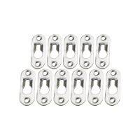 10/20Pcs 44mm x 16mm Silver Tone Metal Keyhole Hanger Fasteners For Hanging Paintings Frame On The Wall