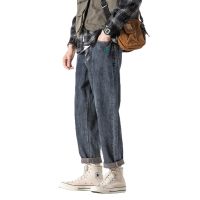 Wholesale 2022 Retro Denim Trousers Mens Spring Autumn Straight Loose Korean Fashion Joker Casual Baggy Pants Boyfriend Jeans