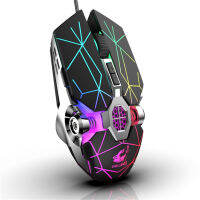 【เมาส์แบบมีสาย/wired mouse】Optical Macro Key RGB Gaming Mouse เมาส์เกมมิ่ง ออฟติคอล ตั้งมาโครคีย์ได้ ความแม่นยำสูงปรั DPI 2400- 4000 เหมาะกับเกม MMORPG (BNS)FPS V8