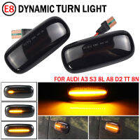 For Audi A2 A3 8L A4 B5 A6 4B C5 A8 4D TT 8N Led Dynamic Side Marker Turn Signal Light moving Sequential Blinker Light 2Pcs