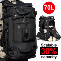 50L กระเป๋าเดินทางกระเป๋าเป้เดินทางความจุขนาดใหญ่70ลิตรรองเท้าออกกำลังกายแบบอิสระกระเป๋าเก็บของแล็ปท็อปธุรกิจขึ้นเครื่องฝึกกีฬา