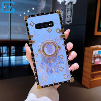 เคสโทรศัพท์สี่เหลี่ยมลายนักบินอวกาศสี Flash แวววาวสุดแฟนตาซีสำหรับ Samsung Galaxy S8 / S8 + / S9 / S9 + / S10 + / S10 + / S10 Lite 2020 / S8 Plus / S9 Plus / S10 Plus เคส