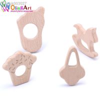 ⊙ OlingArt 2pcs/lot beech wooden Organic Eco-friendly Wooden children 39;s jewelry toys Ice cream series DIY Baby jewelry making