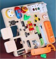 【JCHEN pet supplie】 Children Busy Board DIYBabySensory Activity Board AccessoriesMotor Skill Latch Lock CognitionGames