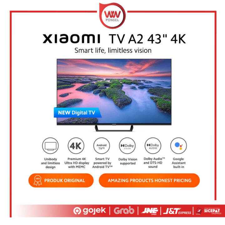 Xiaomi Mi Tv A2 43 Inch 4K FHD dan UHD Digital TV - Android TV ...