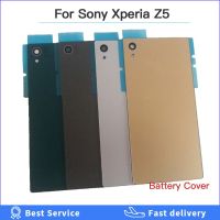 【♘COD Free Cas♘】 diyi45718 5.2 "สำหรับ Sony Xperia Z5ฝาหลังเคสปลอกหุ้มช่องหลัง E6603 E6633 E6653อะไหล่สำหรับ Sony ฝาครอบ Sony Xperia Z5