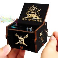 Pirates of The Caribbean Wood Hand Crafted Music Box Jack Sparrow From Plays Melody Davy Jones Birthday Christmas Happy New Year