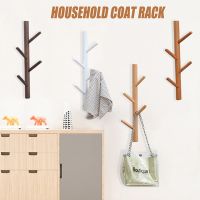 1Pc Creative Handcraft Tree Branch Shaped Wood Coat Hook Rack Wall Hanging Shelf Clothes Hat Storage Hanger