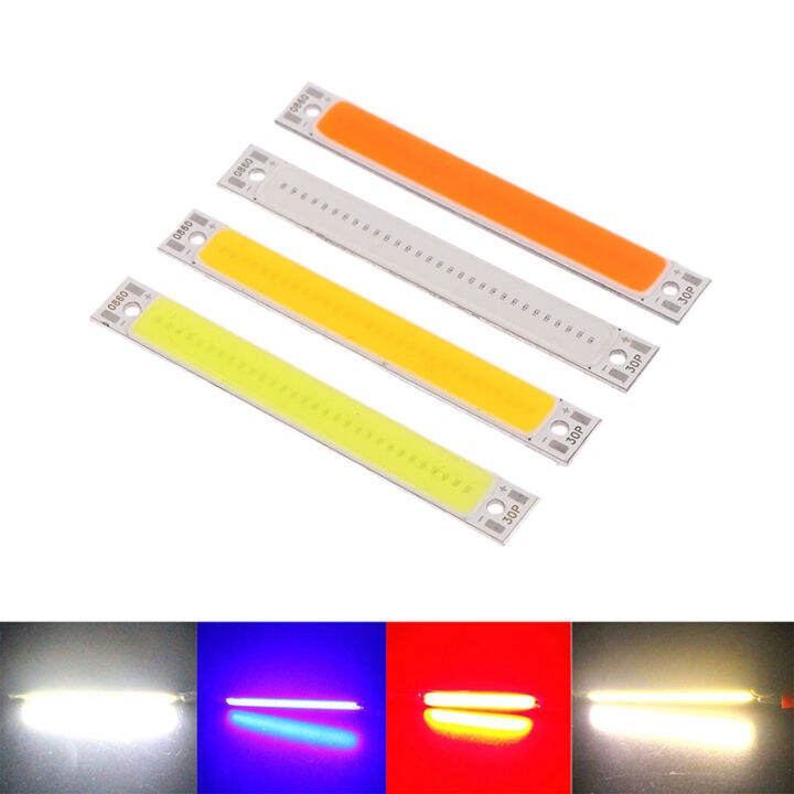 sunyanping-ขายดี-3v-4v-dc-60mm-8mm-led-cob-strip-1w-3w-สีขาวเย็นอบอุ่นสีฟ้าสีแดงแหล่งที่มาของไฟ-led-สำหรับ-diy-จักรยานทำงานโคมไฟ