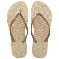 havaianas Slim - Sand Grey/Light Gold