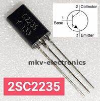 (5ตัว) C2235 , 2SC2235 , Transistor NPN 120V 800MA TO-92L