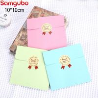 10x10cm 10pcs/lot Creative Blank Kraft Envelope For Card Letter Paper Gift Envelope Simple Color Mini Envelopes For Sticky Note