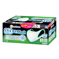 UNICHARM 3D MASK ยูนิชาร์ม ทรีดี มาสก์ หน้ากากอนามัยสำหรับผู้ใหญ่ ขนาด L 100 ชิ้น