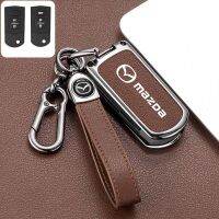 เคส Kunci Remote Mobil หนังทำจากซิงค์อัลลอยพับได้ MX5 RX8 Cx5สำหรับมาสด้า2/3/6 Cx3