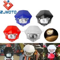 Universal Motocross Enduro 35W Headlight Fairing For Kawasaki Honda Yamaha Suzuki XT YZ EXC XC Dirt Pit Bike Headlight Mask