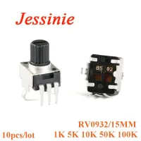 10pcs Rv09 Vertical 15mm Shaft 1k 5k 10k 50k 100k 0932 Adjustable Resistor 3pin Seal Potentiometer 102 502 103 503 104