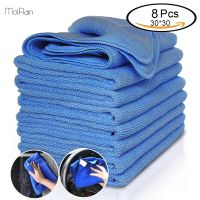 【cw】 8pcs Car Microfiber Fabric Soft Hand for Cars Windows Cleaning Absorbent !