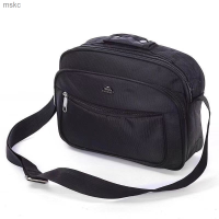 กระเป๋าถือแบบพกพาลำลองผ้าอ๊อกซ์ฟอร์ดกระเป๋าถือสีดำผู้ชายสะพายข้างแบบไหล่เดียวกระเป๋าคาดหน้าอก Mskc