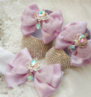 Dollbling Baroque Glam Girl First Walking Shoes Golden Crown Exotic Bohemia Unique Bling Gorgeous Rhinestone Infant Crib Shoes