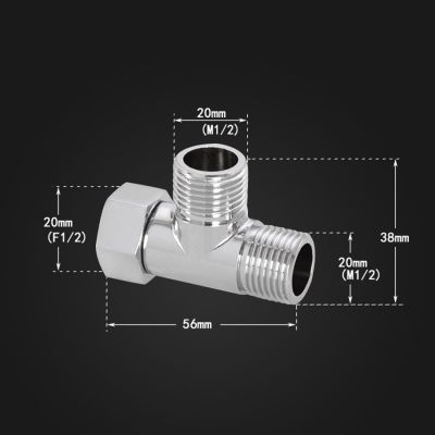 1ชิ้น1/2 BSP ทั้งหมดเคลือบทองแดงข้อต่อตัวทีวาล์วฉากข้อศอกข้อต่อก้นอะแดปเตอร์อะแดปเตอร์อุปกรณ์ประปาวาล์วประปา