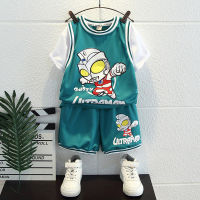 Ultraman Clothes Boys Cool Handsome Summer Short Sleeve Suit 2023 New Fashion Baby Childrens Fashionable Handsome Childrens Clothing