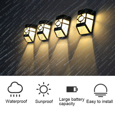 LED Vintage Solar Light Home Indoor Outdoor Garden Path Landscape Yard Wall Mount LED Lamp Automatically Turns Solar Wall Light