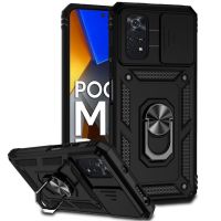 RHI2J For Redmi Note 12 11 11E 10 9 Pro Plus Cover Shockproof Armor Holder Slide Camera For Xiaomi Redmi Note 11S 10S 9S 11T 12T Case