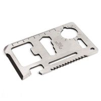 Multi Toolcard Stainless Steel Survival Tool Cutter Opener Saw Ruler Slotted Screwdriver Wrench Multitool Tool