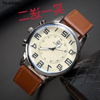 Mens watch automatic movement high-grade belt large dial number waterproof student mens quartz