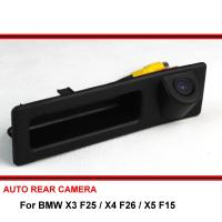 สำหรับ BMW X3 F25 X4 F26 X5 2010 ~ 2016 HD ที่จอดรถย้อนกลับมองหลังสำรองกล้องมองหลัง Night Vision ลำต้นจับ