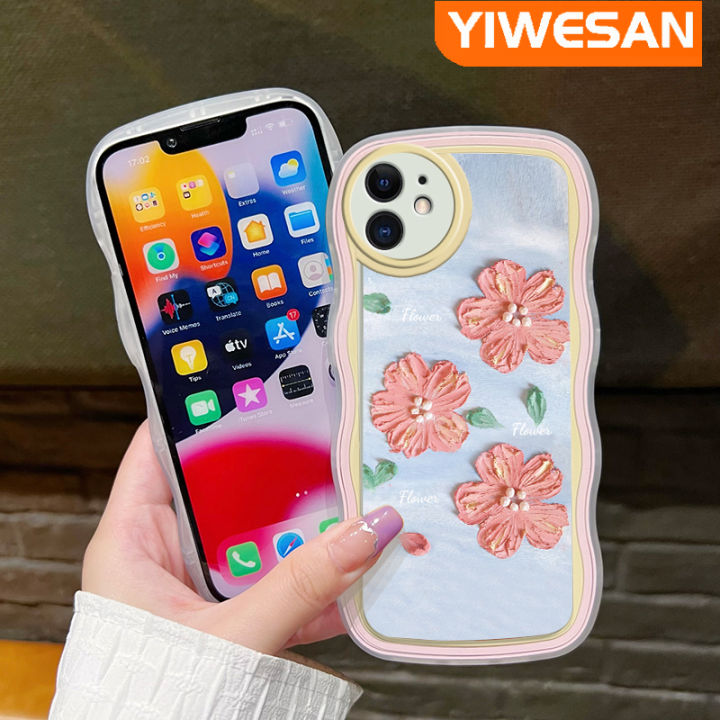 jlingji-เคสสำหรับ-iphone-6-6-plus-6s-6s-plus-มุกแวววาวขอบสีส้มดอกไม้สีชมพูสีกันกระแทกแบบใสนิ่มเคสมือถือเคสโทรศัพท์ปกป้องทนทานต่อรอยขีดข่วน
