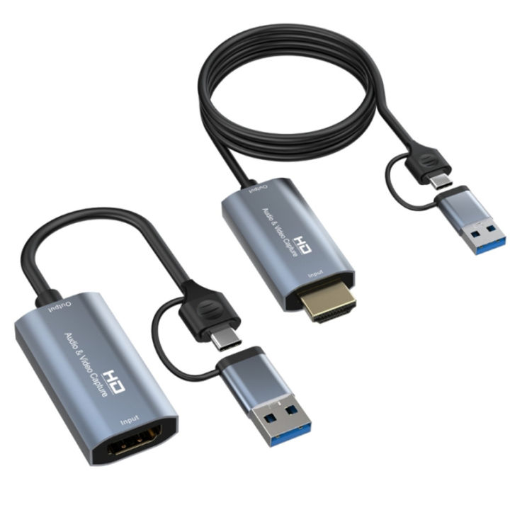 การ์ดบันทึกวิดีโอ4k-มัลติมีเดียเอชดีอินเตอร์เฟซไปยัง-usb-usb-c-การ์ดบันทึก1080p-hd-live-rekam-video-grabber-เสียง