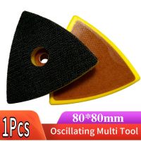 Triangle Sanding Backup Pad with Center Hole 80x80x80mm Hook and Look Sander Backing Plate for Grinding Polishing