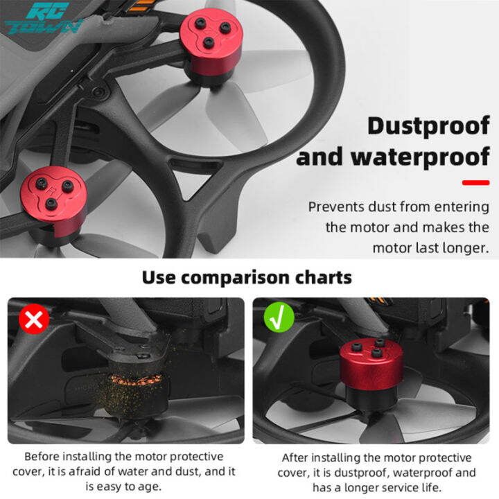 rctown-2023newฝาครอบมอเตอร์อะลูมินัมอัลลอยกันฝุ่นฝาครอบป้องกันหมวกมอเตอร์สามารถใช้ได้กับ-dji-avata-ปกป้องเครื่องยนต์