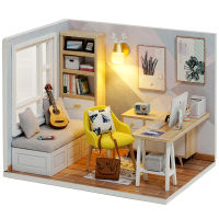 Cutebee DIY Dollhouse Kit ไม้ Miniatures บ้านตุ๊กตาชุดเฟอร์นิเจอร์สำหรับของเล่นวันเกิด Gift