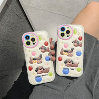 3D การ์ตูนน่ารักหลากลูกบอลลายสุนัขจำนวนมากสำหรับ IPhone 15 14 13 12 11 Pro Max เคสโทรศัพท์แฟชั่นความคิดสร้างสรรค์