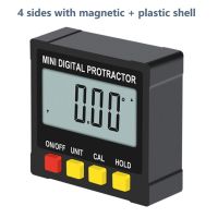 โปรแทรคเตอร์ดิจิทัลขนาดเล็ก360 ° อิเล็กทรอนิกส์ความแม่นยำสูง Goniometer อินคลิโนมิเตอร์ดิจิทัลวัดระดับและมุม Finder กล่องวัดมุม