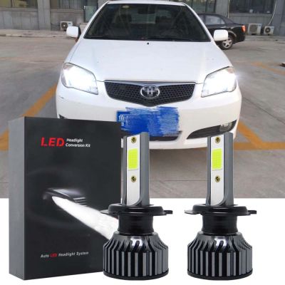 New หลอดไฟหน้ารถยนต์ LED 6000k สีขาว สําหรับ Toyota Vios (2003-2013) 2 ชิ้น