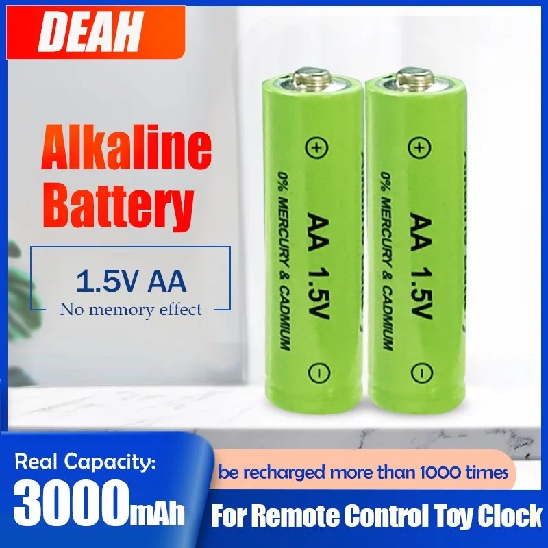 16Pcs AAA Rechargeable Alkaline Batteries 3000mah 1.5V Universal Battery  Reuse