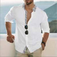 New High Quality Mens Casual Cotton Linen Shirts Long Sleeve Turn-Down Collar Shirts Handsome Men Shirts