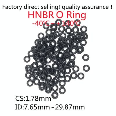 Hydrogenated Nitrile Sealing Gasket Ring CS 1.78mm OD 7.6~29mm Automobile NBR Rubber Round O Type Corrosion Oil Resistant Washer Gas Stove Parts Acces