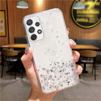 TFOSTNY Bling Glitter เคสโทรศัพท์ที่ชัดเจนสำหรับ Samsung Galaxy S23 S22 A13 A33 A53 A73 S22 Plus S21 Ultra S20 FE Plus A52 A72 A42 A32 5G A12 A02 A02S A42 A71 M51 A21S A20 A30 A50 A70 Samsung S8 S9 S10 Plus หมายเหตุ8 9 A31เคส